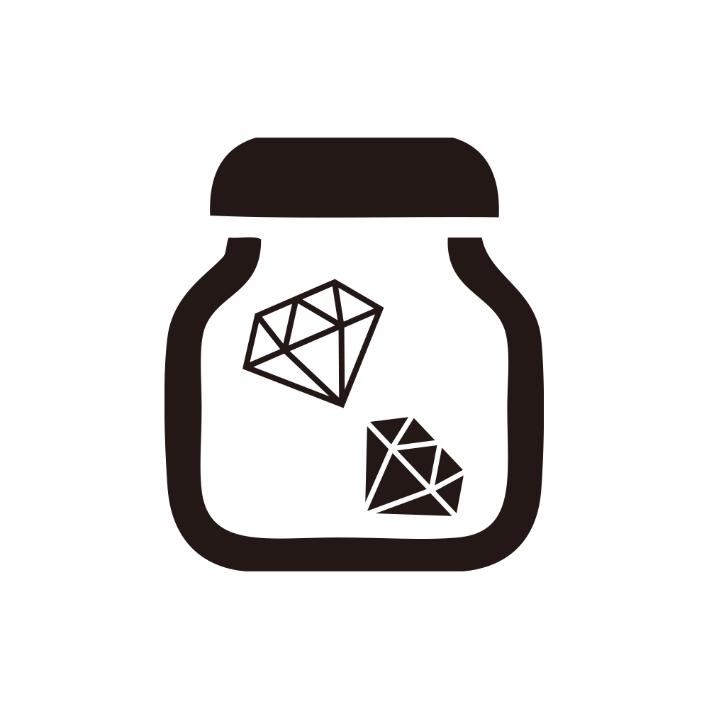 瓶に入った宝石